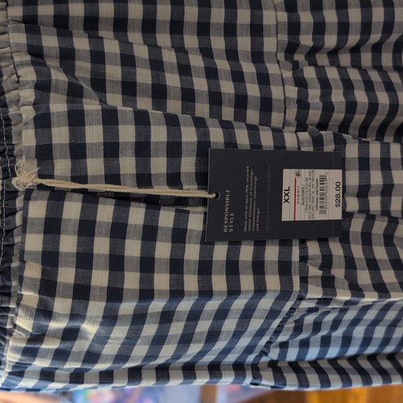 NWT Universal Thread Navy and White Checkered Tiered Maxi Skirt - Picture 3 of 8